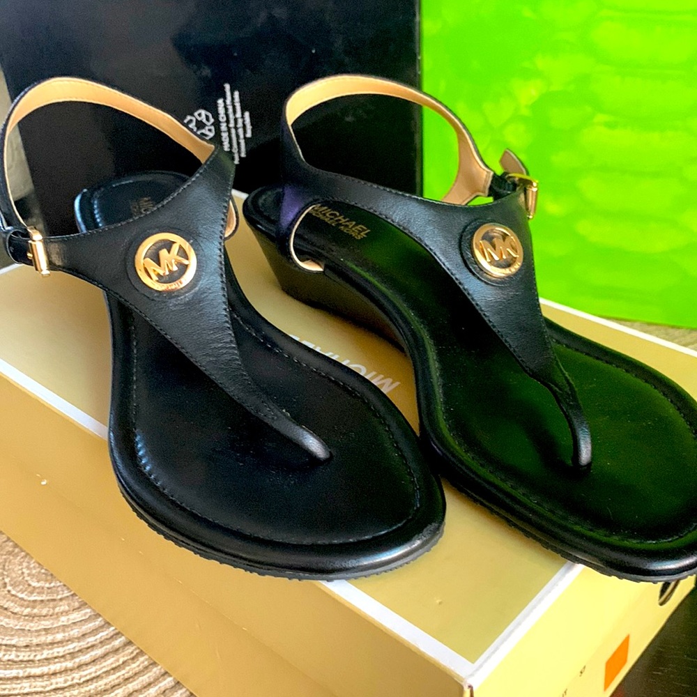 Michael Kors black wedge sandal